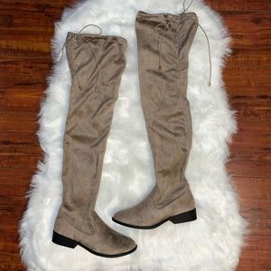 Qupid Over The Knee Suede Boots